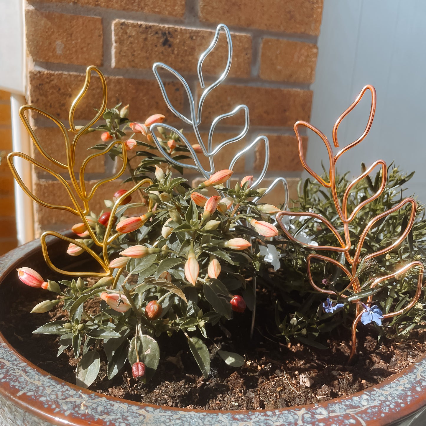 Decorative Leaves Plant Pot Stick