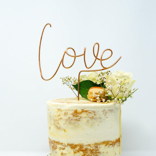'Love' - Cake Topper - Briar Rose Wire