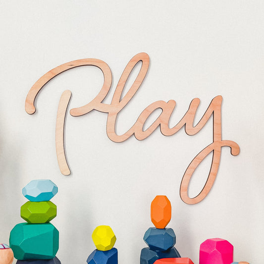 'Play' - Wood Words