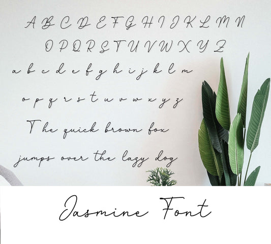 Custom Wire Words - Jasmine Font