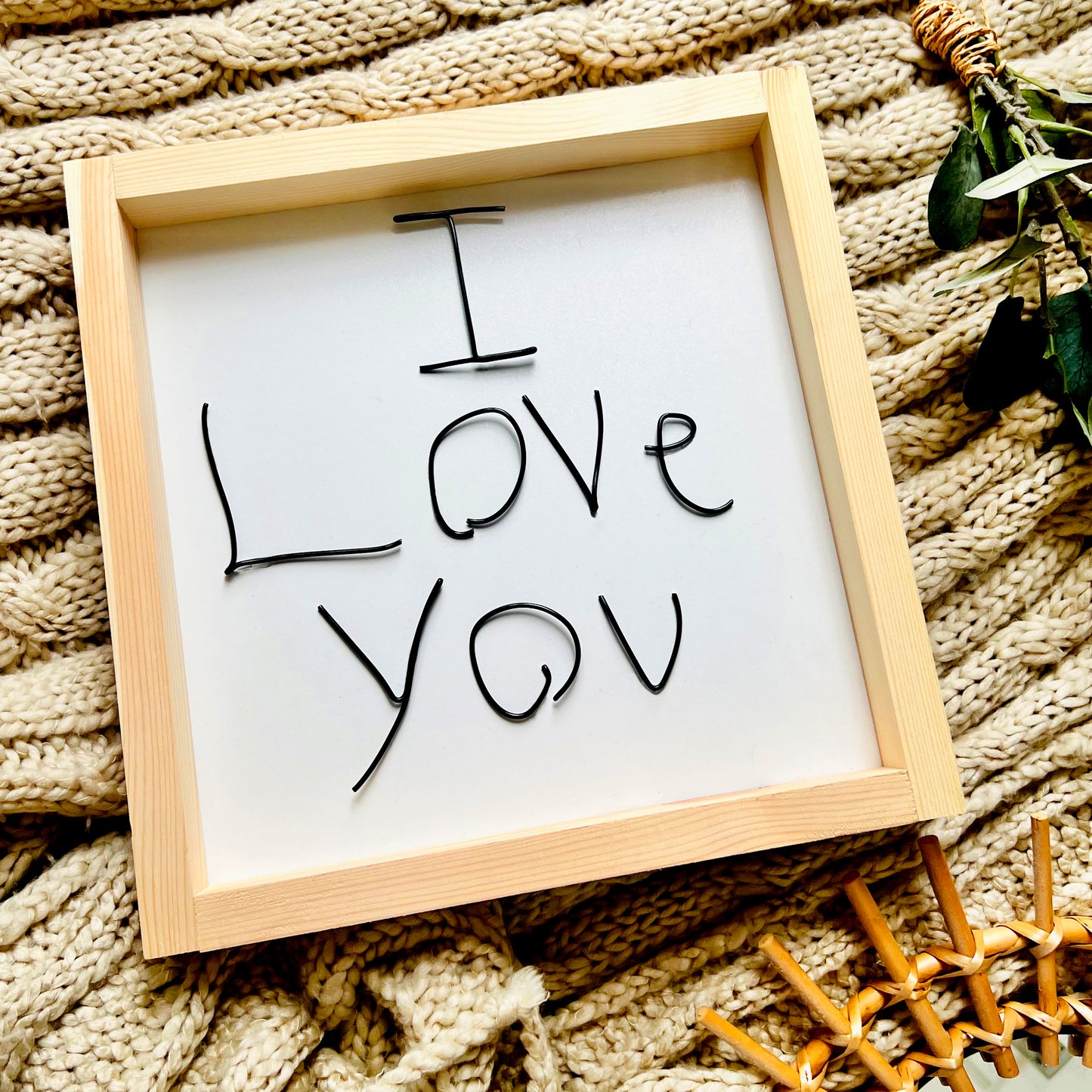 Your handwritten message - square frame