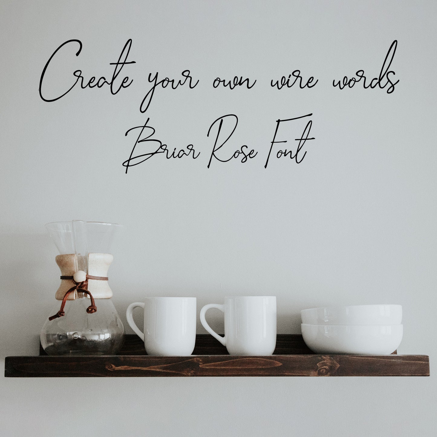 Custom Wire Words - Briar Rose Font