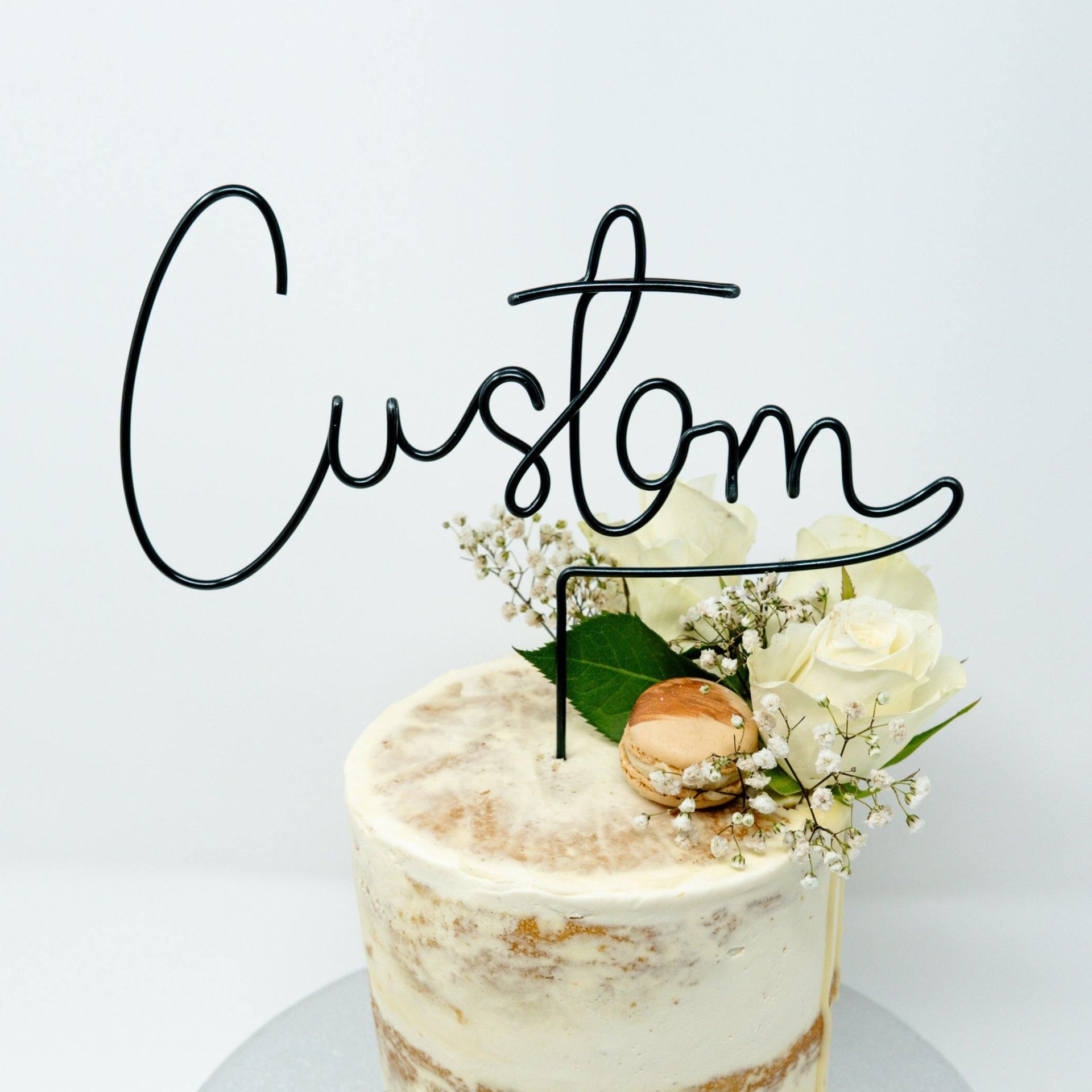 Custom Wire Cake Topper - Foxblossom Co.
