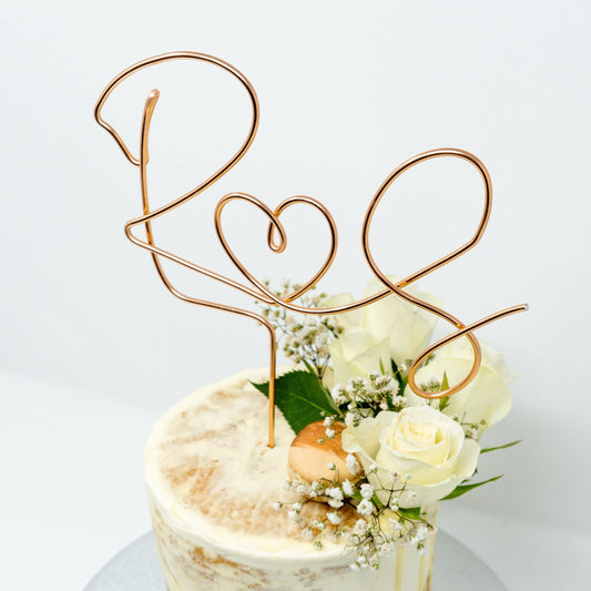 Personalised Couple Cake Topper - Briar Rose Wire